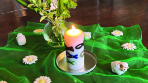 Kerze zu Ostermonatg