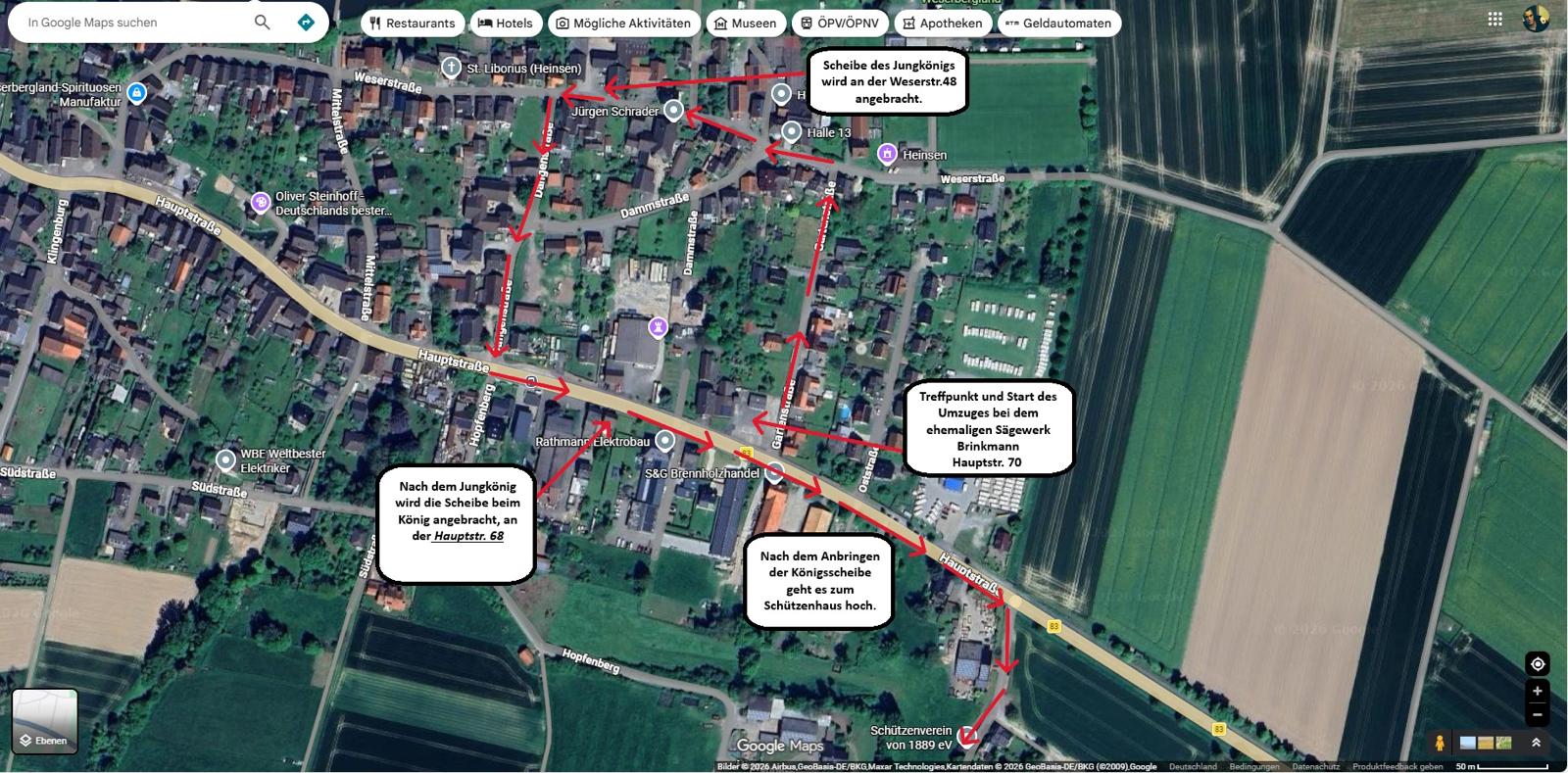 Route, Königsschießen,Scheibe,Schützen