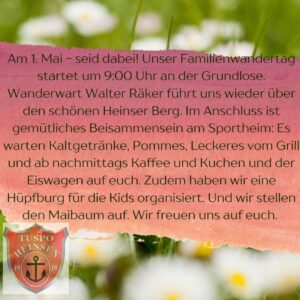 Wanderung, Heinsen, 1.mai