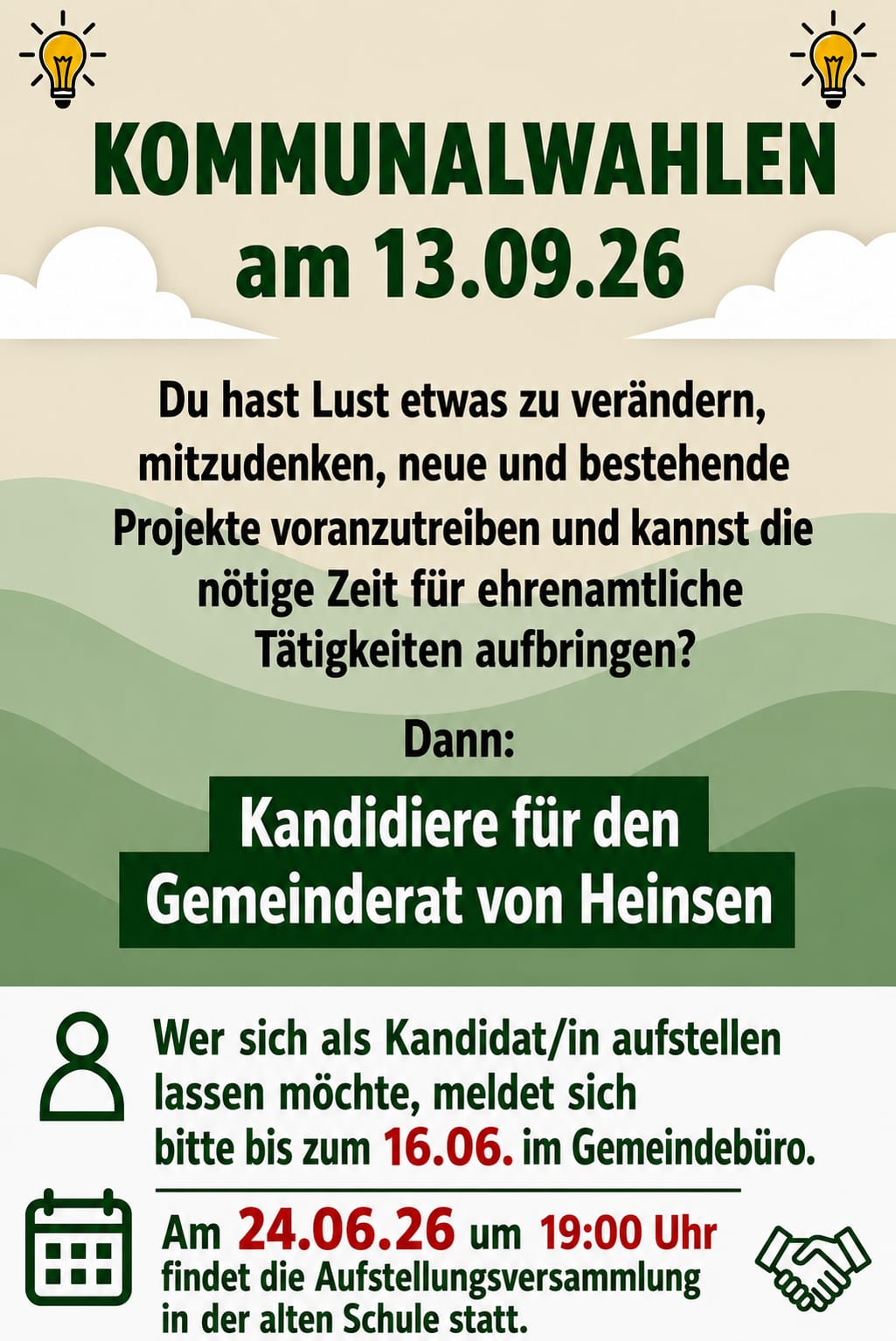 Kommunalwahl, Heinsen, 2026, Wahl