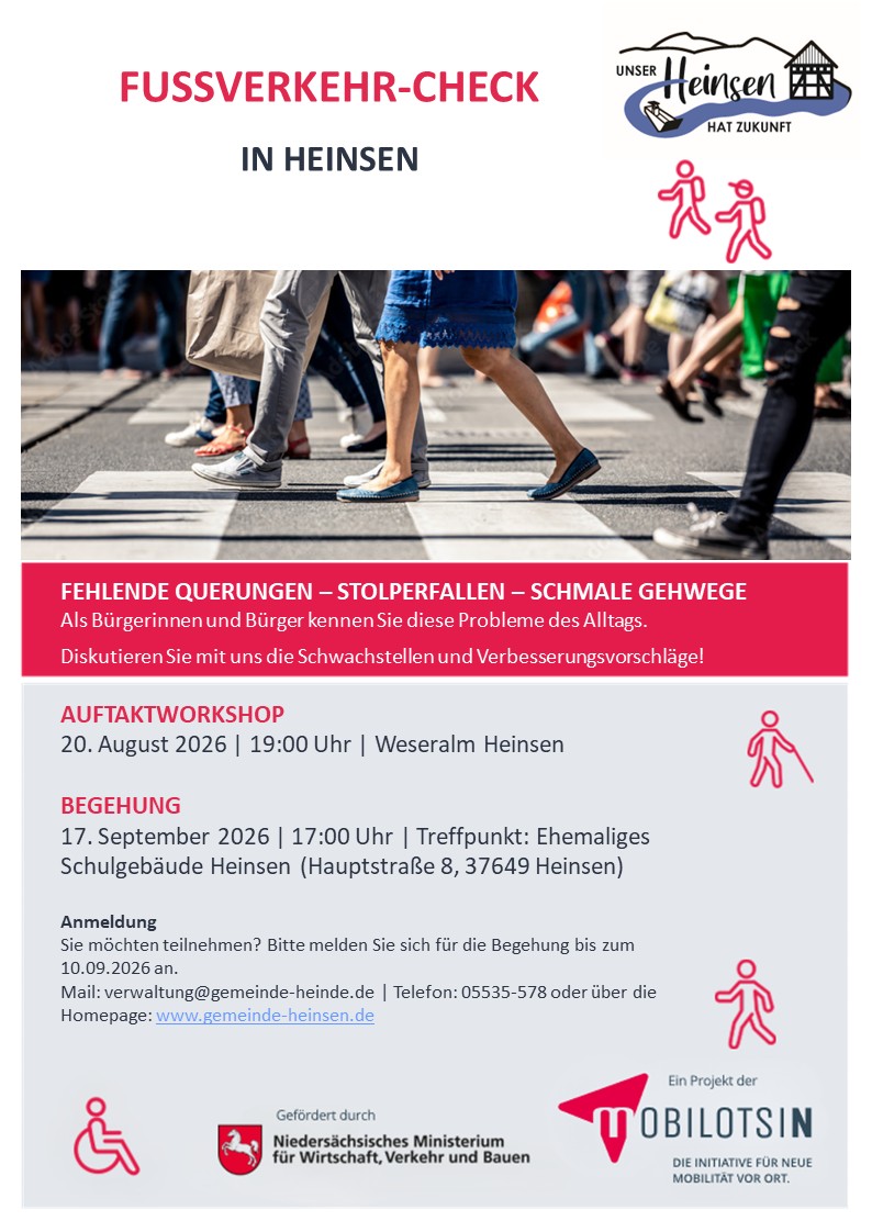 Fußverkehr-Check 2026 in Heinsen