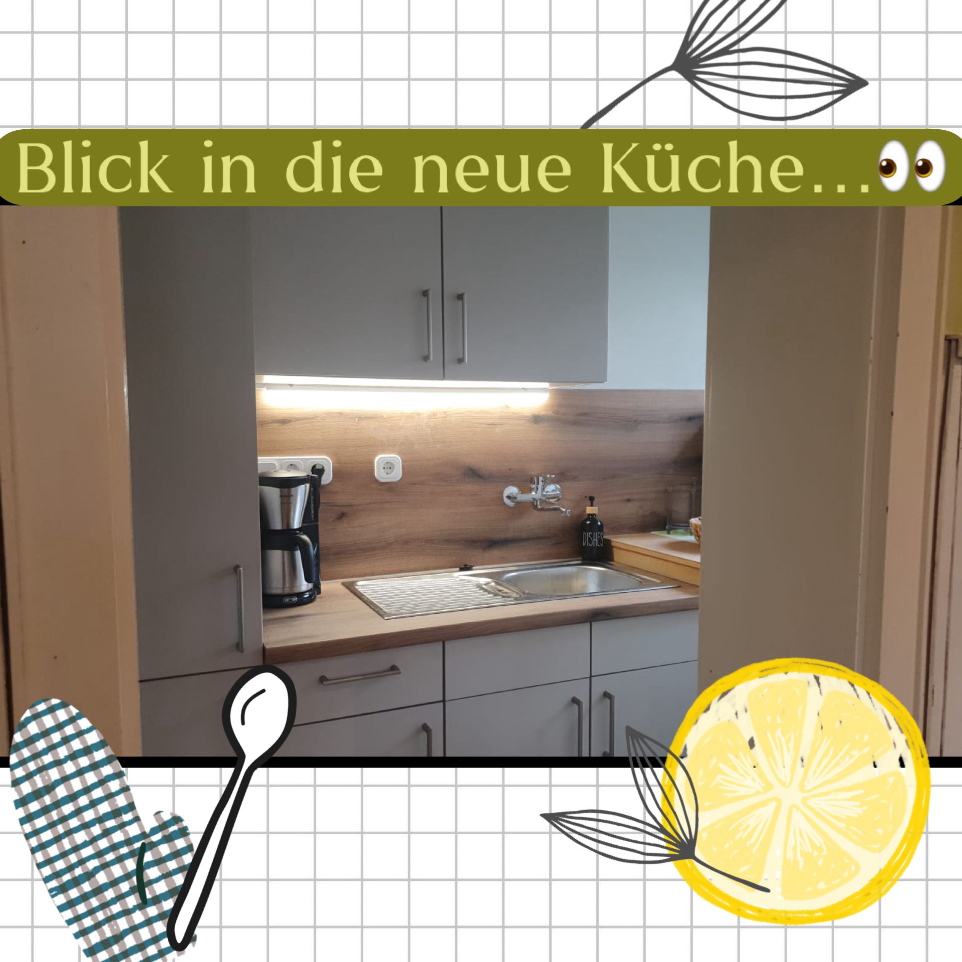 Bild von der neuen Küchenzeile im Kindergarten